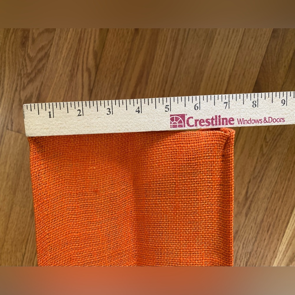 BagCo St. Pierre Tote Orange Tan Large H15” Jute Bag Burlap Open Tote New - Picture 8 of 8